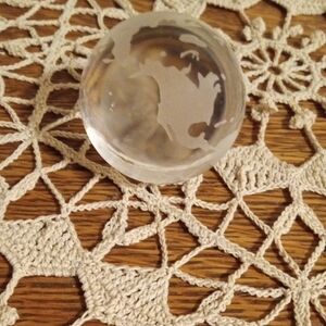 Clear Glass Globe Paperweight